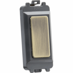 Grid Wiring Accessories - Knightsbridge Antique Brass Blank grid module (GDM013AB)