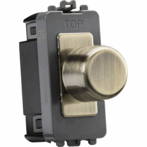 Grid Wiring Accessories - Knightsbridge Antique Brass 6A 1G 2-way Dummy Dimmer Module (GDM022AB)
