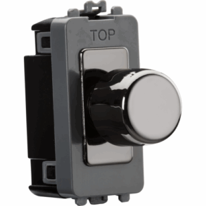 Grid Wiring Accessories - Knightsbridge Black Nickel 6A 1G 2-way Dummy Dimmer Module (GDM022BN)