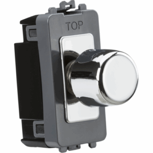 Grid Wiring Accessories - Knightsbridge Polished Chrome 2-way 10-150W (5-150W LED) Intelligent Dimmer (GDM150IPC)