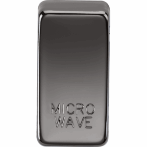Grid Wiring Accessories - Knightsbridge Black Nickel Switch cover marked MICROWAVE (GDMICROBN)