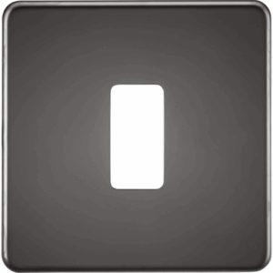 Grid Wiring Accessories - Knightsbridge Black Nickel Screwless 1G grid faceplate (GDSF001BN)