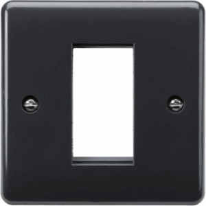 Euro Modular Range - Knightsbridge Anthracite 1G Modular Faceplate [Part M Compliant] (PM1G)