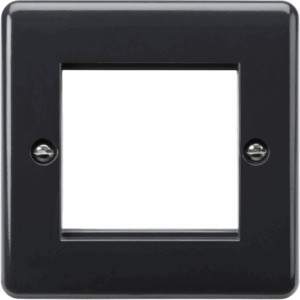 Euro Modular Range - Knightsbridge Anthracite 2G Modular Faceplate [Part M Compliant] (PM2G)