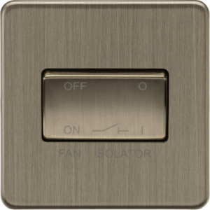 Knightsbridge Antique Brass 10A 3 pole Fan Isolator Switch