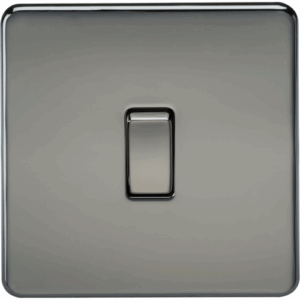 ML Accessories - Knightsbridge Black Nickel 10AX 1G 2-way Switch (SF2000BN)