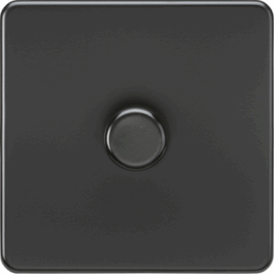 ML Accessories - Knightsbridge Matt Black 1G 2-way 10-200W (5-150W LED) Intelligent dimmer (SF2191MBB)