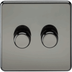 ML Accessories - Knightsbridge Black Nickel 2G 2-way 10-200W (5-150W LED) Intelligent dimmer - (SF2192BN)