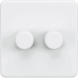 ML Accessories - Knightsbridge Matt White 2G 2-way 10-200W (5-150W LED) Intelligent dimmer (SF2192MW)