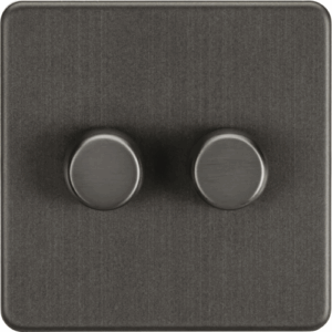 ML Accessories - Knightsbridge Smoked Bronze 2G 2-way 10-200W (5-150W LED) Intelligent dimmer (SF2192SB)
