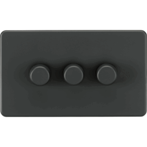 ML Accessories - Knightsbridge Anthracite 3G 2-way 10-200W (5-150W LED) Intelligent dimmer (SF2193AT)