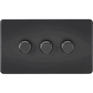 ML Accessories - Knightsbridge Matt Black 3G 2-way 10-200W (5-150W LED) Intelligent dimmer (SF2193MBB)