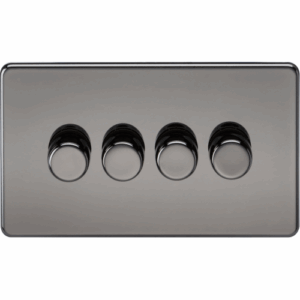 ML Accessories - Knightsbridge Black Nickel 4G 2-way 10-200W (5-150W LED) Intelligent dimmer (SF2194BN)