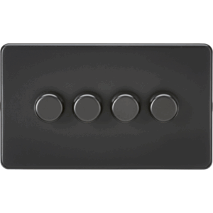 ML Accessories - Knightsbridge Matt Black 4G 2-way 10-200W (5-150W LED) Intelligent dimmer (SF2194MBB)