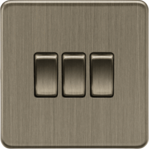 ML Accessories - Knightsbridge Antique Brass 10AX 3G 2-Way Switch (SF4000AB)