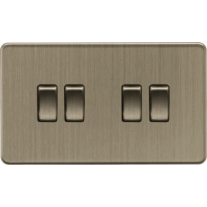 ML Accessories - Knightsbridge Antique Brass 10AX 4G 2-Way Switch (SF4100AB)
