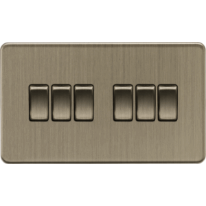 ML Accessories - Knightsbridge Antique Brass 10AX 6G 2-Way Switch (SF4200AB)