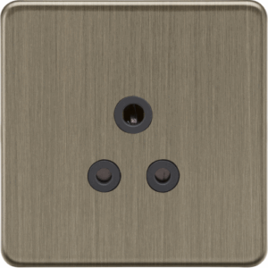 ML Accessories - Knightsbridge Antique Brass 5A Unswitched Socket (SF5AAB)