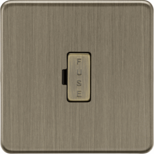 ML Accessories - Knightsbridge Screwless Antique Brass 13A Fused Spur Unit (SF6000AB)