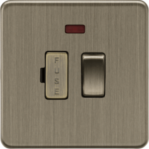 ML Accessories - Knightsbridge Antique Brass 13A Switched Fused Spur with Neon (SF6300NAB)