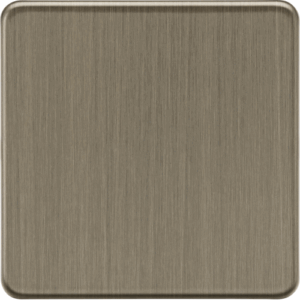 ML Accessories - Knightsbridge Screwless Antique Brass 1G Blanking Plate (SF8350AB)
