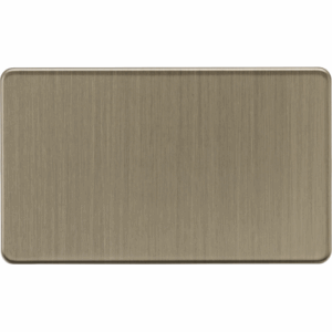 ML Accessories - Knightsbridge Screwless Antique Brass 2G Blanking Plate (SF8360AB)
