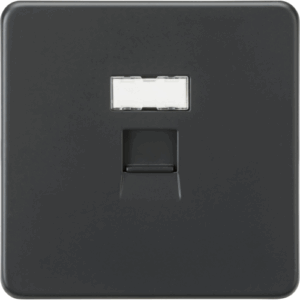 ML Accessories - Knightsbridge Anthracite UTP CAT6a RJ45 Network Outlet (SFC6AT)
