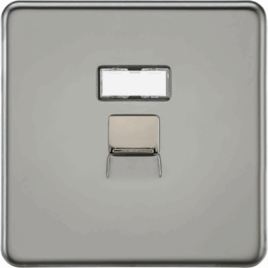 ML Accessories - Knightsbridge Black Nickel UTP CAT6a RJ45 Network Outlet (SFC6BN)