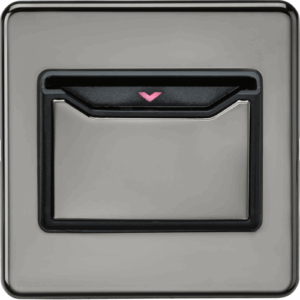 ML Accessories - Knightsbridge Black Nickel 32A 1G Key Card Switch (SFCARDBN)