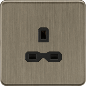 ML Accessories - Knightsbridge Antique Brass 13A 1G Unswitched Socket (SFR7000UAB)