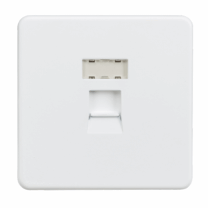 ML Accessories - Knightsbridge Matt White RJ45 Network Outlet (SFRJ45MW)