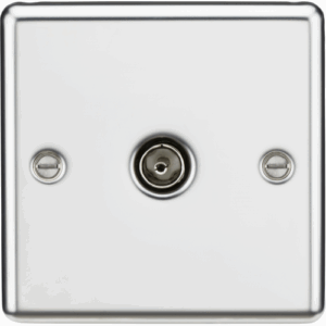 ML Accessories - Knightsbridge Polished Chrome TV Outlet (non-isolated) (CL010PC)
