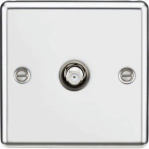 ML Accessories - Knightsbridge Polished Chrome SAT TV Outlet (CL015PC)