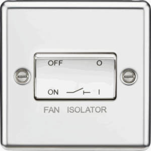 ML Accessories - Knightsbridge Polished Chrome 10A Fan Isolator Switch (CL11PC)