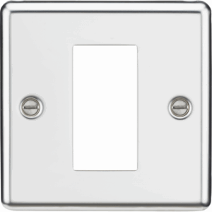 Euro Modular Range - Knightsbridge Polished Chrome 1G Modular Faceplate (CL1GPC)