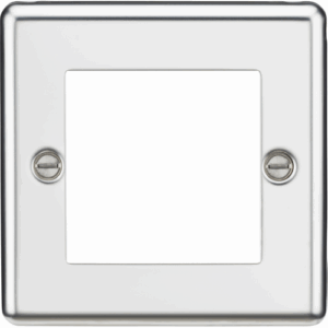 Euro Modular Range - Knightsbridge Polished Chrome 2G Modular Faceplate (CL2GPC)