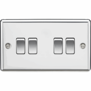 ML Accessories - Knightsbridge Polished Chrome 10AX 4G 2-way Switch (CL41PC)