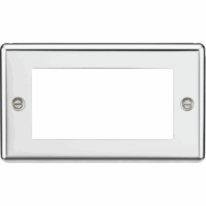 Euro Modular Range - Knightsbridge Polished Chrome 4G Modular Faceplate (CL4GPC)