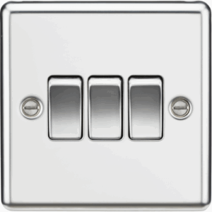 ML Accessories - Knightsbridge Polished Chrome 10AX 3G 2-way Switch (CL4PC)