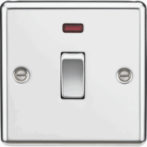ML Accessories - Knightsbridge Polished Chrome 20A 1G DP Switch with Neon (CL834NPC)