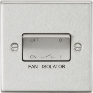 ML Accessories - Knightsbridge Brushed Chrome 10A Fan Isolator Switch (CS11BC)