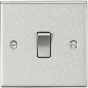 ML Accessories - Knightsbridge Brushed Chrome 10AX 1G Intermediate Switch (CS12BC)