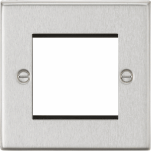 Euro Modular Range - Knightsbridge Brushed Chrome 2G Modular Faceplate (CS2GBC)