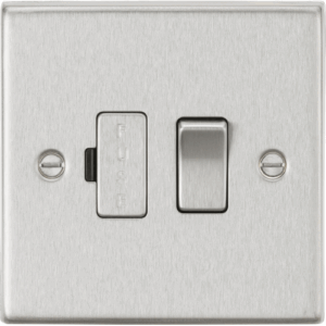 ML Accessories - Knightsbridge Brushed Chrome 13A Switched Fused Spur Unit (CS63BC)