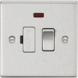 ML Accessories - Knightsbridge Brushed Chrome 13A Switched Fused Spur Unit with Neon (CS63NBC)