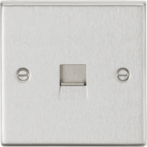 ML Accessories - Knightsbridge Brushed Chrome Telephone Master Outlet (CS73BC)