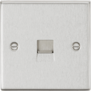 ML Accessories - Knightsbridge Brushed Chrome Telephone Extension Outlet (CS74BC)