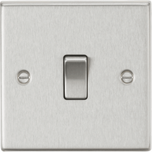 ML Accessories - Knightsbridge Brushed Chrome 20A 1G DP Switch (CS834BC)