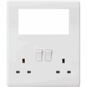 Curved Edge - Knightsbridge White Small Multimedia Combination Plate (CU194MM)