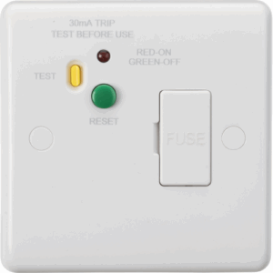Curved Edge - Knightsbridge White 13A RCD Fused Spur Unit (Type A) (CU6RCD)